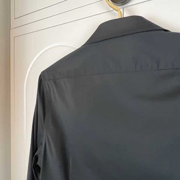 Express Men's Black Slim Fit Button Up - Picture 5 of 7